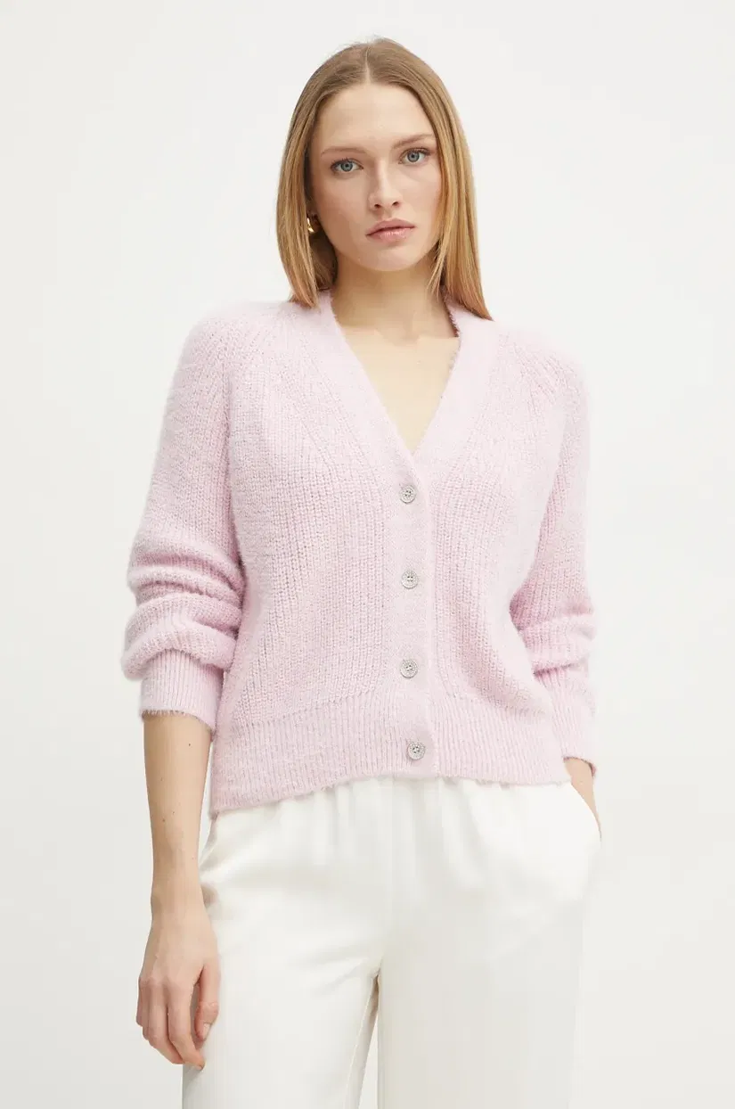 Morgan cardigan MAX femei, culoarea roz, MAX