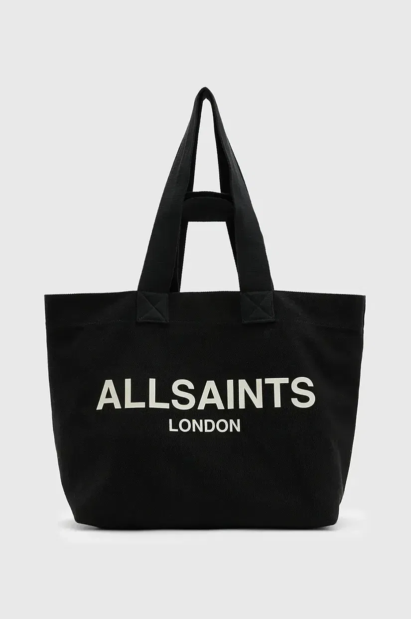 AllSaints geanta de bumbac ALI culoarea negru, W163XA