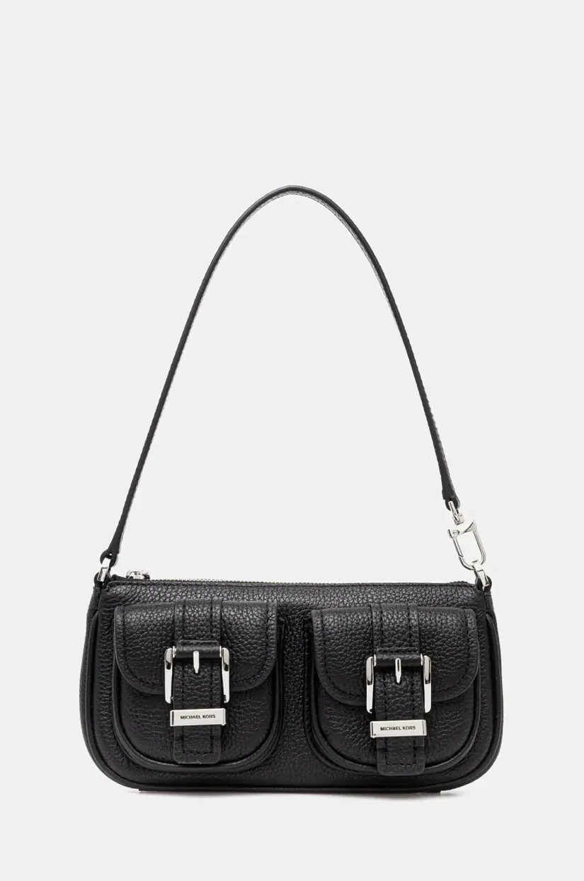 MICHAEL Michael Kors poseta de piele culoarea negru, 32S5SZCU1L