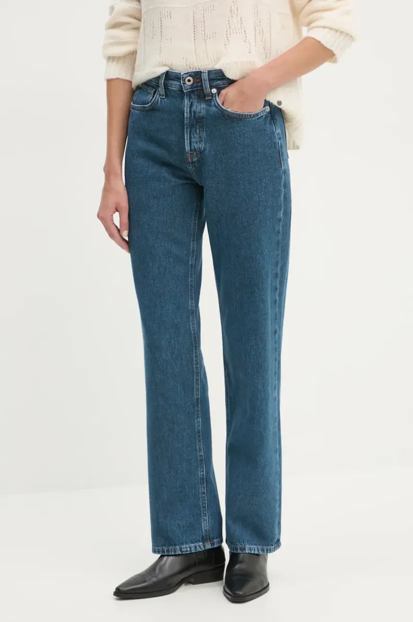 Pepe Jeans jeansi STRAIGHT JEANS HW ROBYN femei high waist, PL204901EF2