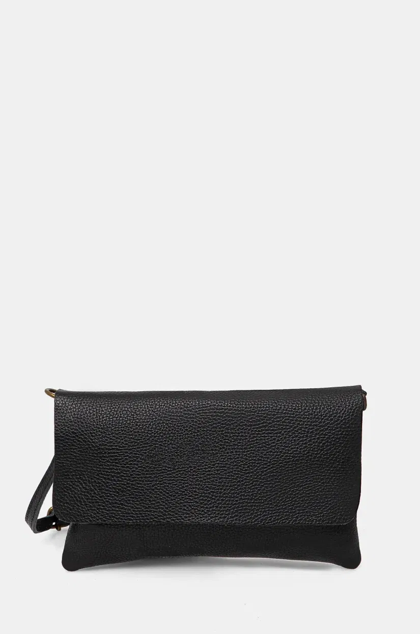 Answear Lab poseta de piele culoarea negru