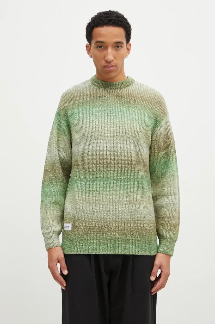 Butter Goods pulover Beams Knit Sweater barbati, culoarea verde, BG243301