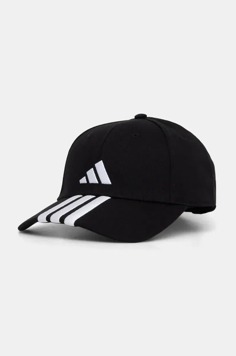 adidas șapcă de baseball din bumbac BBALL 3S CAP NL culoarea negru, cu imprimeu, JG1072