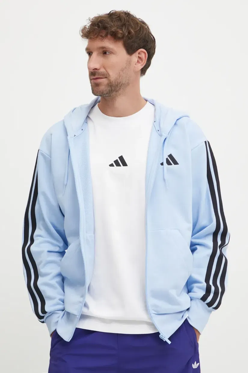 adidas bluza Essentials barbati, cu glugă, cu imprimeu, JE6342