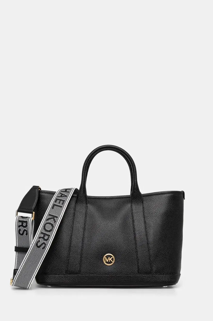 MICHAEL Michael Kors poseta de piele culoarea negru, 30R4G99S2L