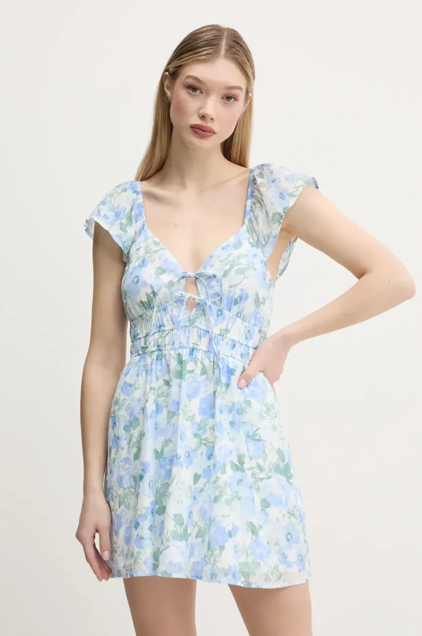 Hollister Co. rochie din bumbac mini, evazati, KI359-5032