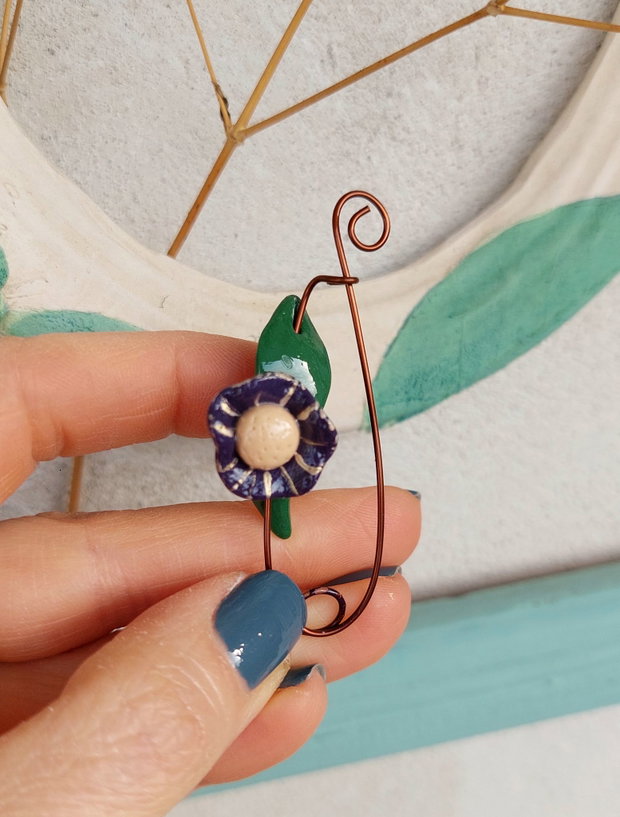 Brosa floare fimo