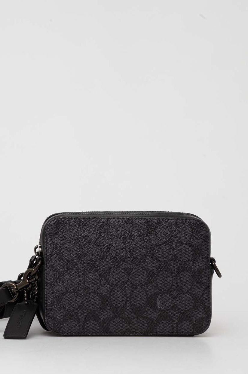 Coach borseta de piele culoarea gri