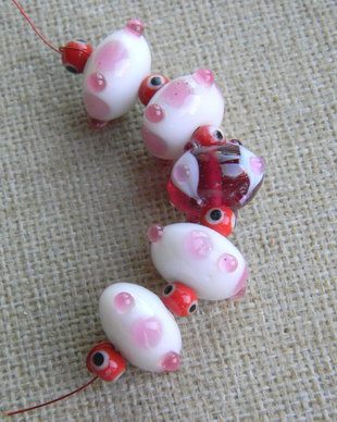 Margele sticla lampwork 11 buc. (M 16)