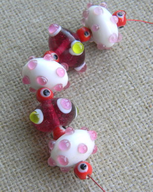 Margele sticla lampwork 11 buc. (M 16)
