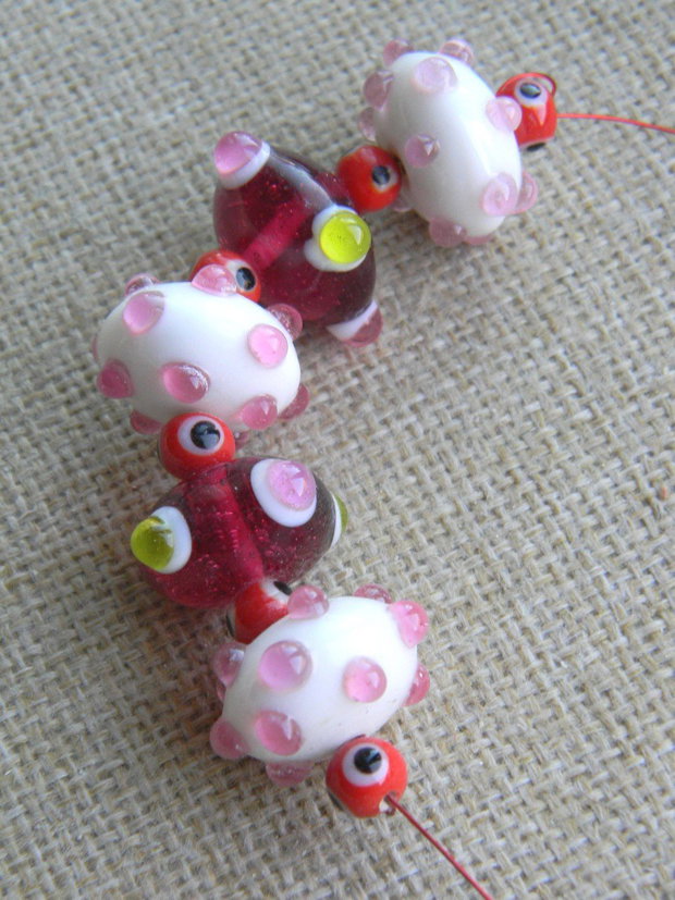 Margele sticla lampwork 11 buc. (M 16)