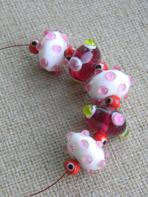Margele sticla lampwork 11 buc. (M 16)
