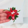 Broșa floare - Scarlet Bloom