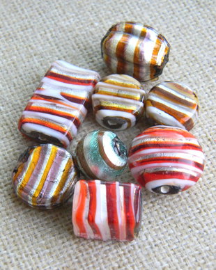 Margele sticla lampwork 8 buc. (AV2)