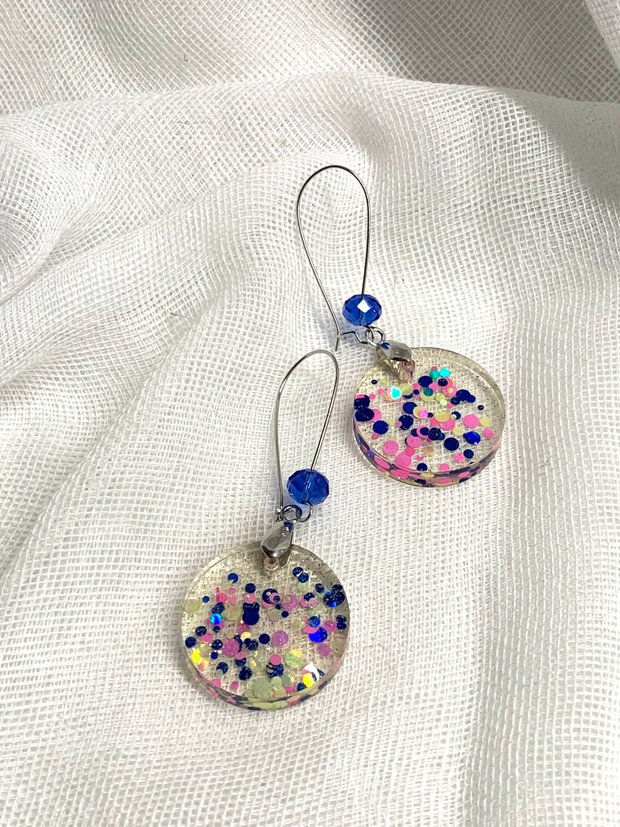 Cercei handmade unicat din rasina 00414