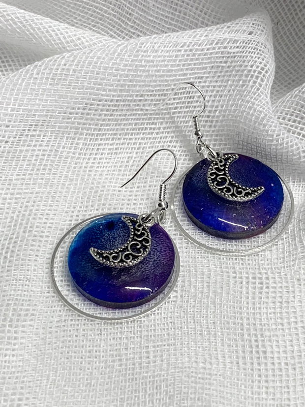 Cercei handmade unicat din rasina 00413