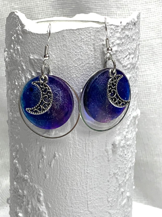 Cercei handmade unicat din rasina 00413