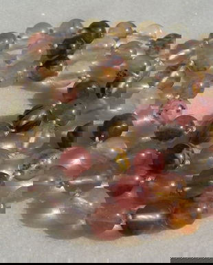 Cuart aprox 8 mm - sirag fara inchizatoare (57 bucati) - realizat pe ata si cu noduri