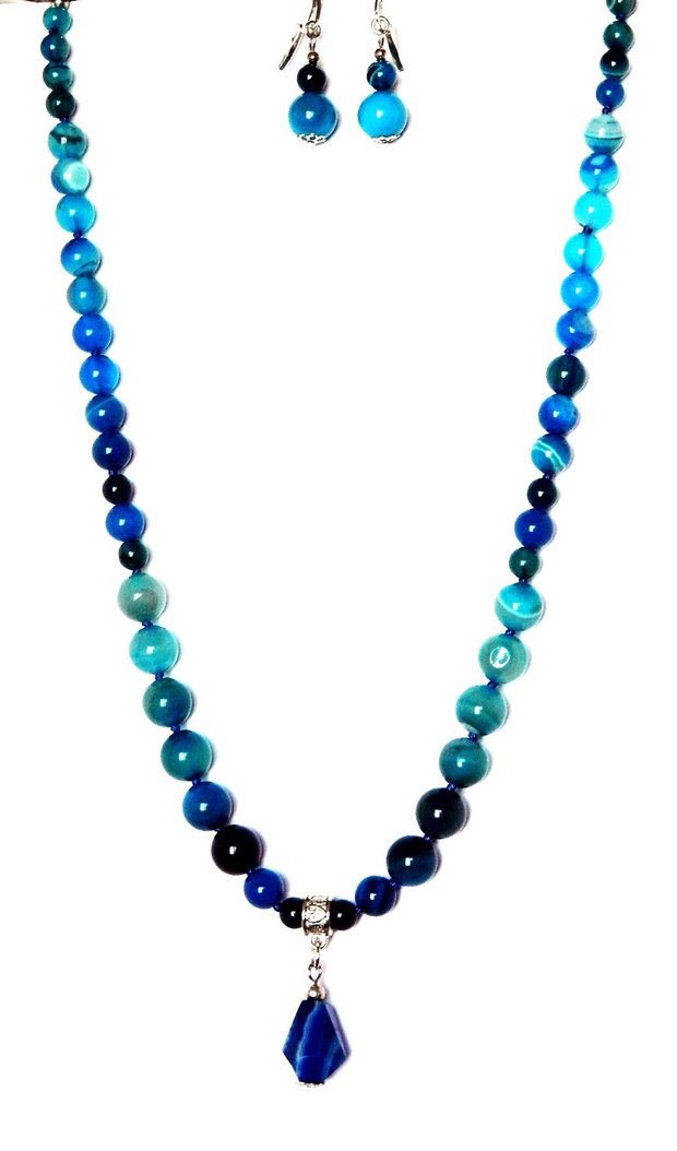 Set cu Agate bleu (099)