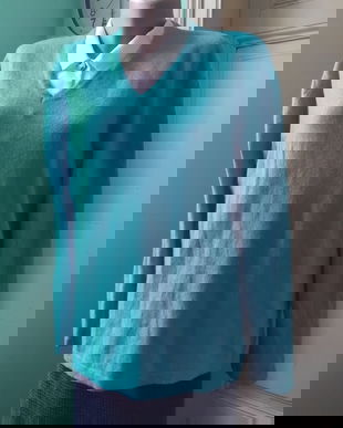 Casmir turcoaz, plin, pufos