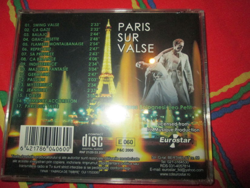 CD    Paris sur valse