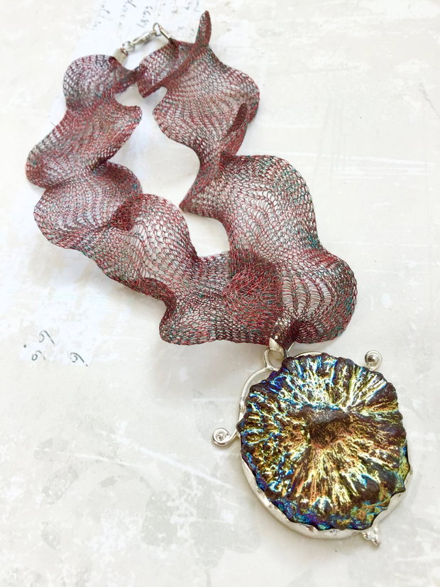 Colier Pandantiv agata druzy