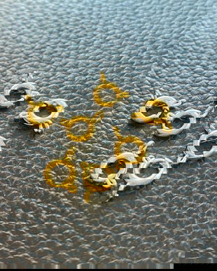 Inchizatoare rotunda otel inoxidabil auriu  6x9 mm