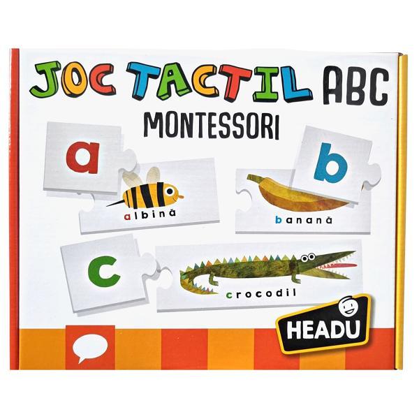 Montessori. Joc tactil ABC Romana