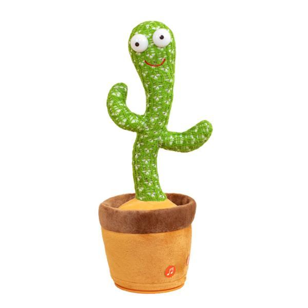 Jucarie interactiva Cactus Vorbitor si Dansator, 32 cm, cu baterii incluse, danseaza si repeta ceea ce spune