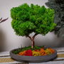 Copac 360° cu Licheni Naturali  Decor în Vas Ceramic, 25x22 cm