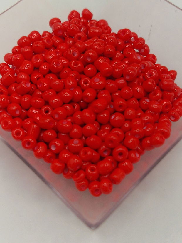 Margele de nisip, rosu, 4mm