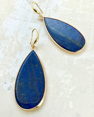 Cercei vintage lapis lazuli