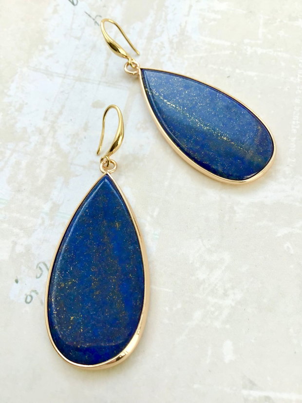 Cercei vintage lapis lazuli