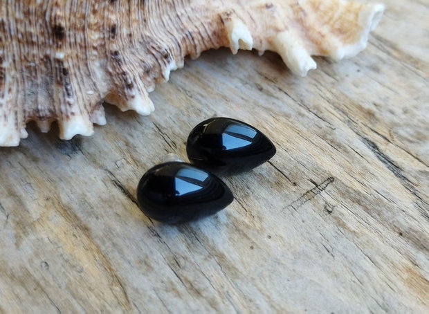 Cercei onix negru, argint 925