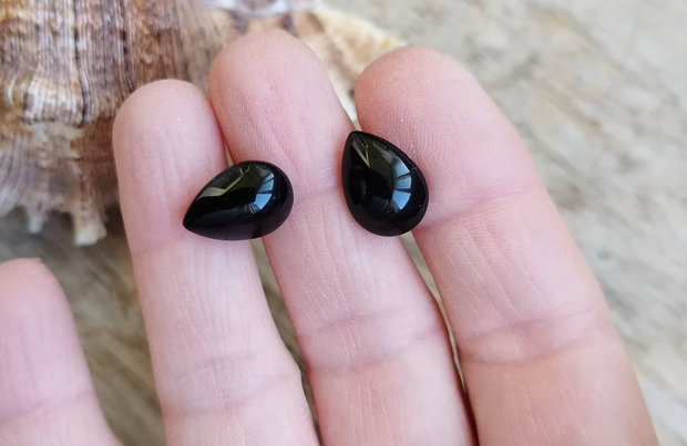 Cercei onix negru, argint 925