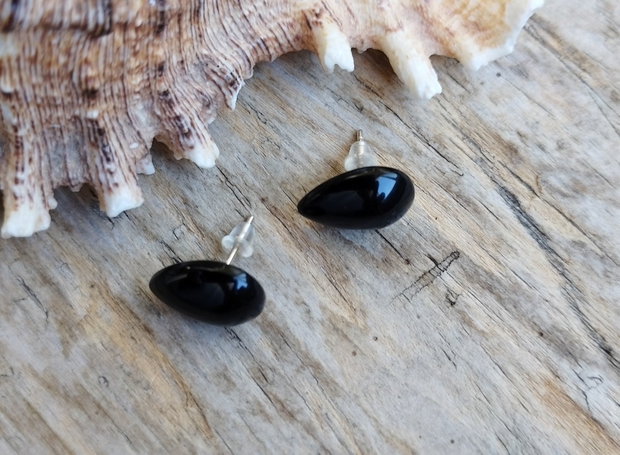 Cercei onix negru, argint 925