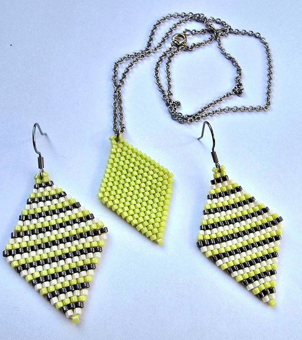 Set romb verde pal
