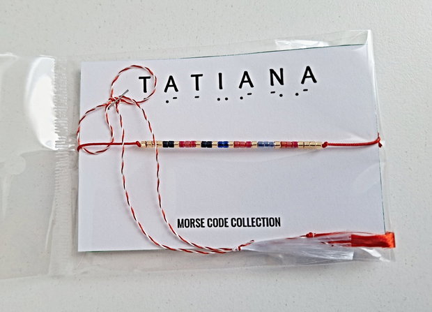 Bratara mesaj cod Morse TATIANA