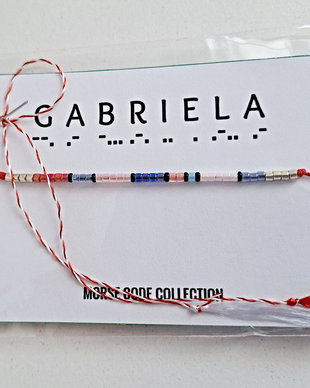 Bratara mesaj cod Morse GABRIELA