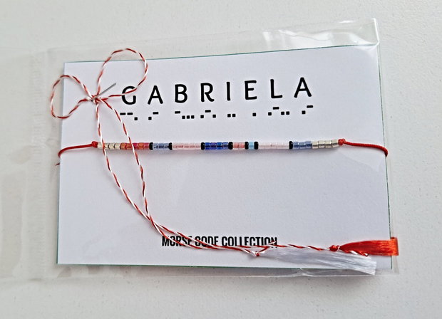 Bratara mesaj cod Morse GABRIELA