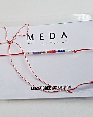 Bratara mesaj cod Morse MEDA