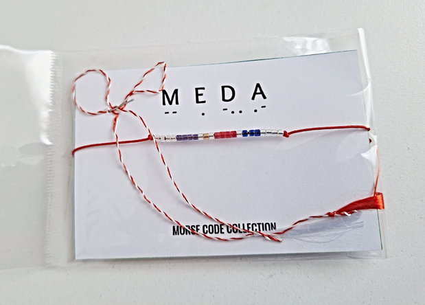 Bratara mesaj cod Morse MEDA
