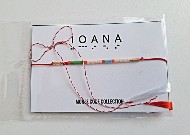 Bratara mesaj cod Morse IOANA