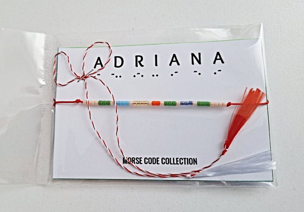 Bratara mesaj cod Morse ADRIANA