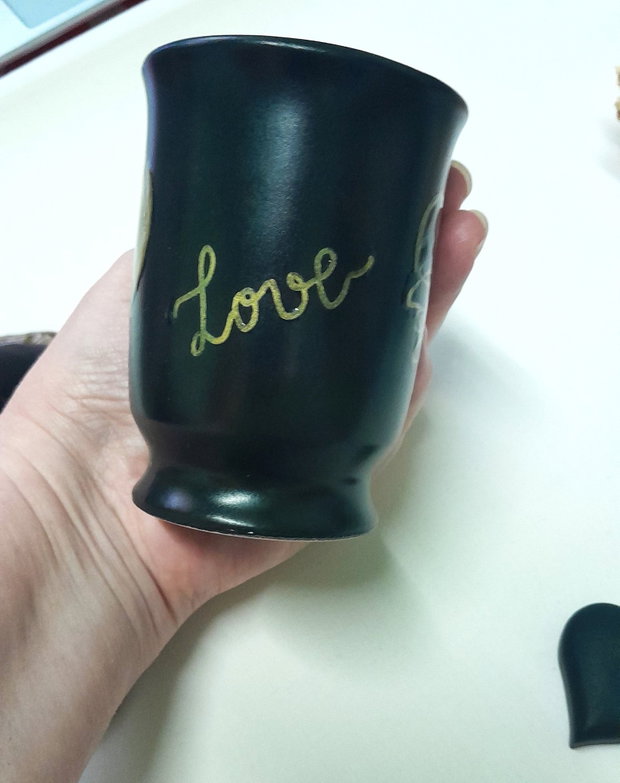 I love black - set alcătuit din ceașcă și coaster