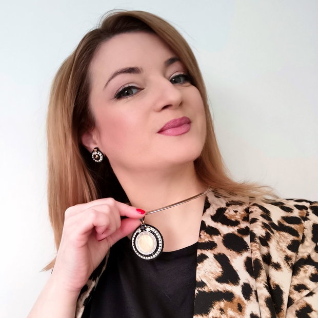 Rezervat Set colier și cercei argintiu - Noblesse