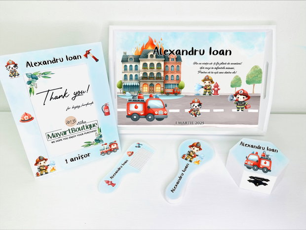 Set aniversar personalizat - Pompier