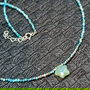Colier argint apatit calcedonie aqua stea minimalist boho chic trendy cadou - Transport gratuit