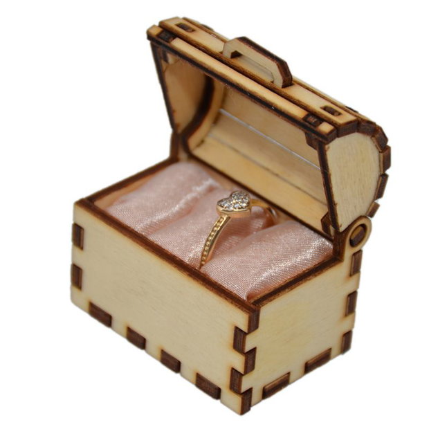 Cutie cufaras natur, Piksel, cutie pentru inel logodna - verighete nunta personalizat