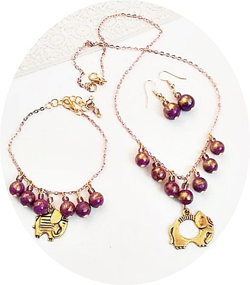 set oriental cu jad violet